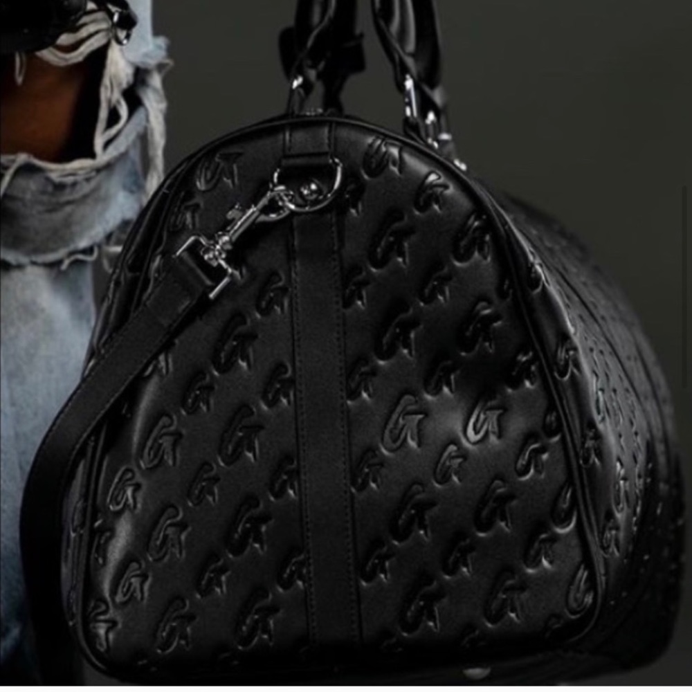 Large glamoholic unisex Matte Black/Black duffel